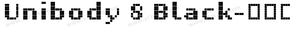 Unibody 8 Black字体转换